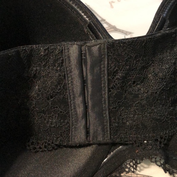 Deesse strapless bra 44D NWOT 4 clasp closure black underwire cup lace back - Picture 3 of 5